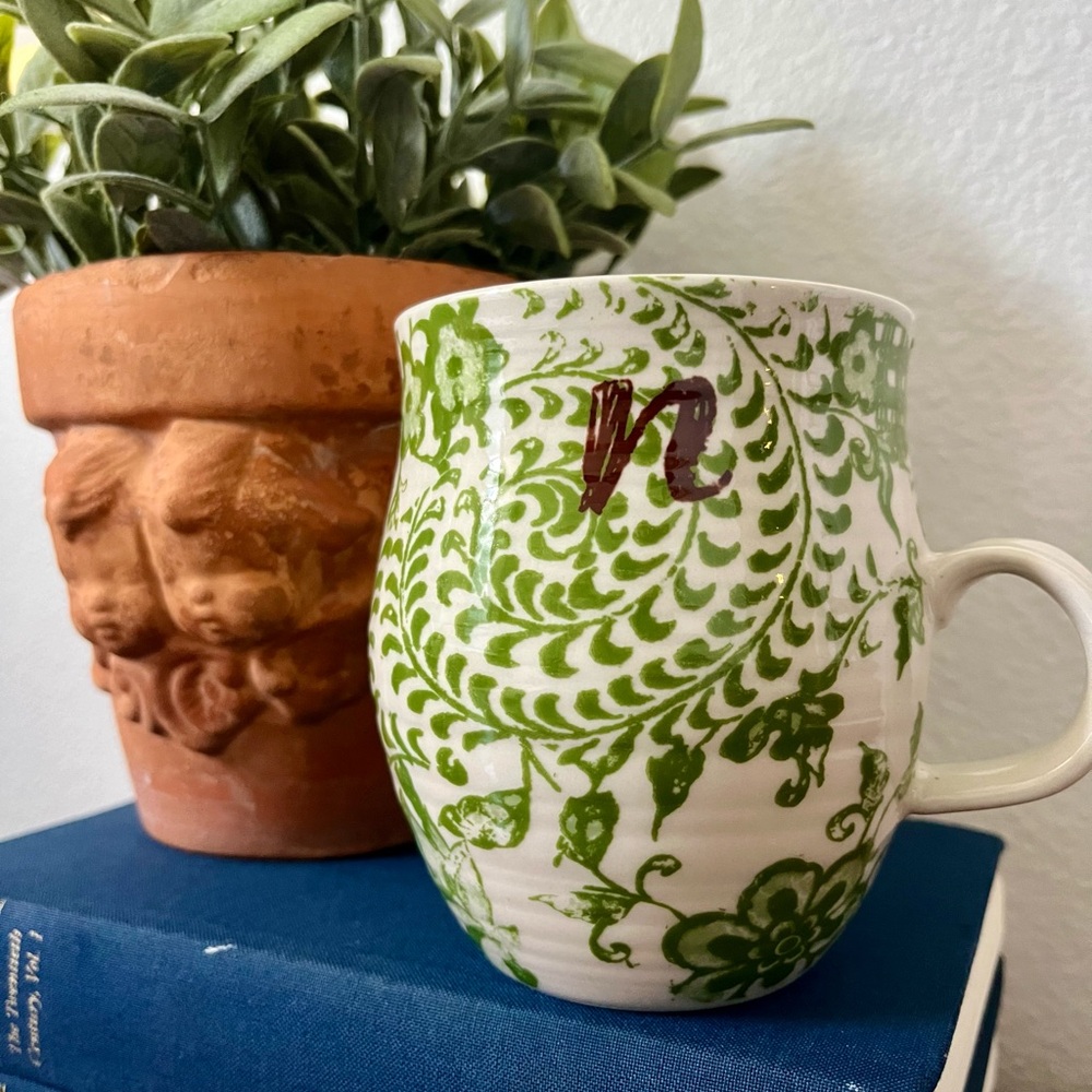 ANTHROPOLOGIE | Homegrown Monogram Initial Mug N